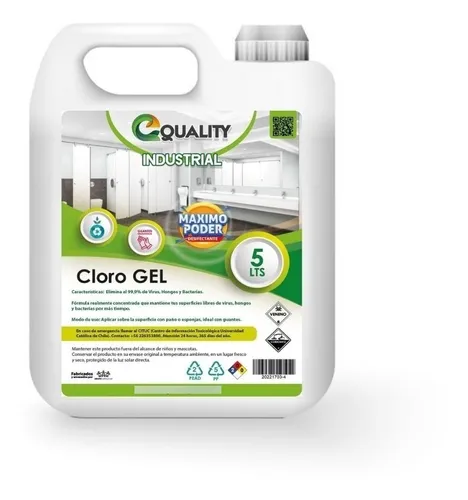 Cloro Gel Concentrado - Industrial 5 Lts